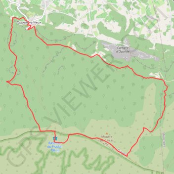 Itinéraire Oppede le vieux, distance, dénivelé, altitude, carte, profil, trace GPS