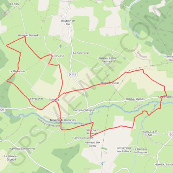 Itinéraire Brillevast (50330), distance, dénivelé, altitude, carte, profil, trace GPS