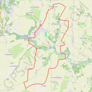 Itinéraire Circuit de la Croix Celtique - Trévron, distance, dénivelé, altitude, carte, profil, trace GPS