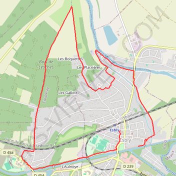 Itinéraire Autour d'Esbly, distance, dénivelé, altitude, carte, profil, trace GPS