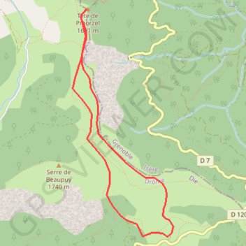 Itinéraire Tête de Prazorel, distance, dénivelé, altitude, carte, profil, trace GPS