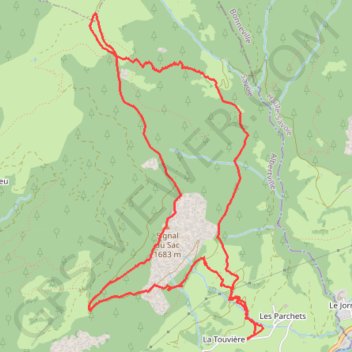 Itinéraire Signal du Sac, distance, dénivelé, altitude, carte, profil, trace GPS
