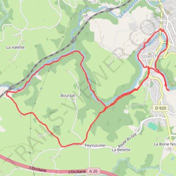 Itinéraire Uzerche 2018, distance, dénivelé, altitude, carte, profil, trace GPS