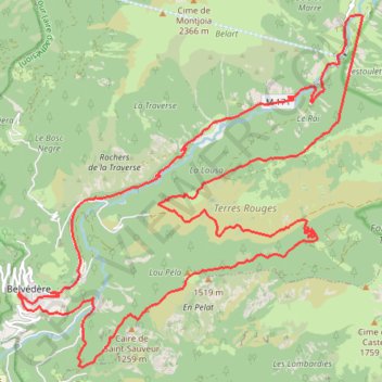 Itinéraire Mont Péla et terres rouges, distance, dénivelé, altitude, carte, profil, trace GPS