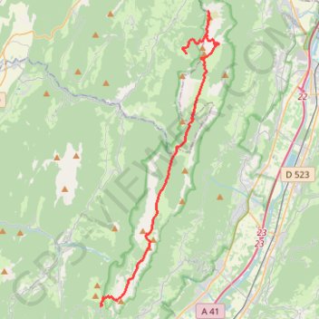Itinéraire TransChartreuse, distance, dénivelé, altitude, carte, profil, trace GPS