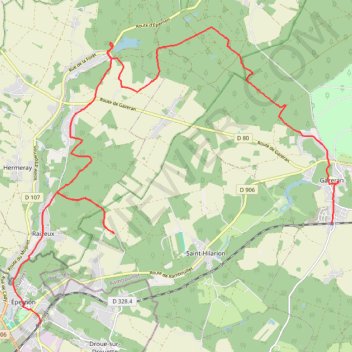 Itinéraire Rando près de Gazeran, distance, dénivelé, altitude, carte, profil, trace GPS