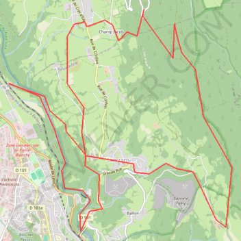 Itinéraire Valserine, distance, dénivelé, altitude, carte, profil, trace GPS