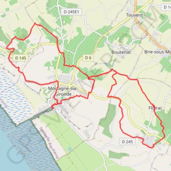 Itinéraire Olerando Mortagne-sur-Gironde, distance, dénivelé, altitude, carte, profil, trace GPS