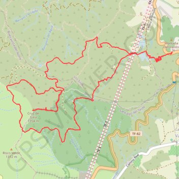 Itinéraire Cruz de Gala, distance, dénivelé, altitude, carte, profil, trace GPS