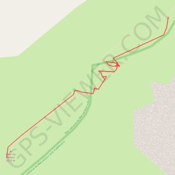 Itinéraire Cime du Belletz vers le Caïre Archas, distance, dénivelé, altitude, carte, profil, trace GPS