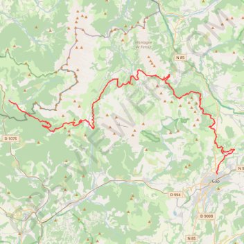 Itinéraire Les Chemins du Soleil, distance, dénivelé, altitude, carte, profil, trace GPS