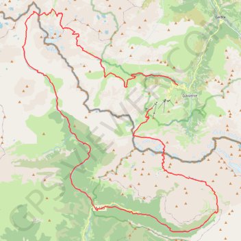 Itinéraire Gavarnie - Vignemale - Bujaruelo - Torla - Gavarnie, distance, dénivelé, altitude, carte, profil, trace GPS