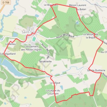 Itinéraire Saint-Sernin-de-Duras, vers le domaine d'Amblard - Pays du Dropt, distance, dénivelé, altitude, carte, profil, trace GPS