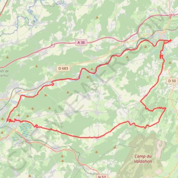 Itinéraire Vers Baume les Dames, distance, dénivelé, altitude, carte, profil, trace GPS