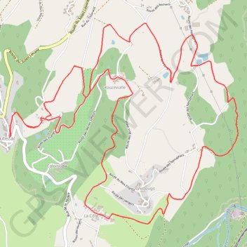 Itinéraire Les coteaux de Vertougit - Voutezac, distance, dénivelé, altitude, carte, profil, trace GPS
