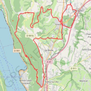 Itinéraire Balcons Est du Lac du Bourget, distance, dénivelé, altitude, carte, profil, trace GPS