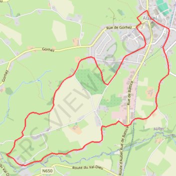 Itinéraire Aubel : Balade de la Berwinne, distance, dénivelé, altitude, carte, profil, trace GPS