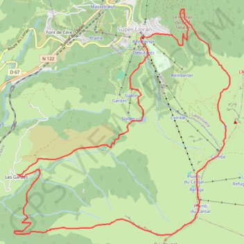 Itinéraire Le plomb du Cantal - Le Lioran, distance, dénivelé, altitude, carte, profil, trace GPS