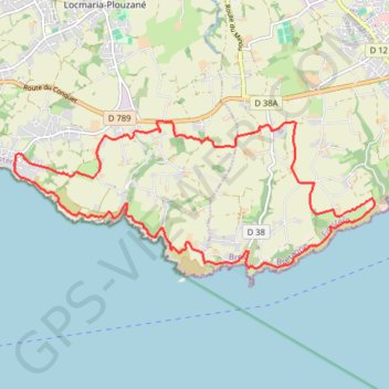 Itinéraire De la Pointe du Petit Minou à la plage de Tregana, distance, dénivelé, altitude, carte, profil, trace GPS