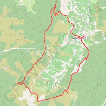 Itinéraire Valvignères, distance, dénivelé, altitude, carte, profil, trace GPS