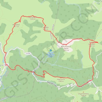 Itinéraire Iraty : du pic des Escaliers au pic Mendibel en circuit, distance, dénivelé, altitude, carte, profil, trace GPS
