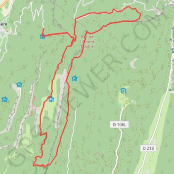 Itinéraire Vercors - Bec d'Orient, distance, dénivelé, altitude, carte, profil, trace GPS