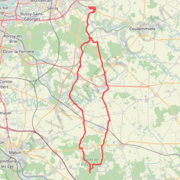 Itinéraire Sans titre, distance, dénivelé, altitude, carte, profil, trace GPS