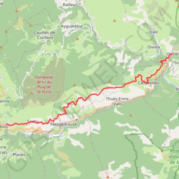Itinéraire 66-176, distance, dénivelé, altitude, carte, profil, trace GPS