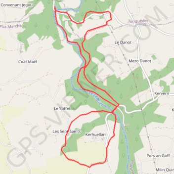 Itinéraire Boucle du pont Losser aux Sept-Saints, distance, dénivelé, altitude, carte, profil, trace GPS