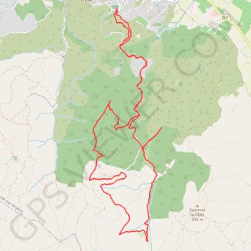 Itinéraire Roquebrune - La Flûte, distance, dénivelé, altitude, carte, profil, trace GPS