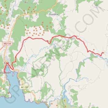 Itinéraire SE46-Oliveiroa-Corcubión, distance, dénivelé, altitude, carte, profil, trace GPS
