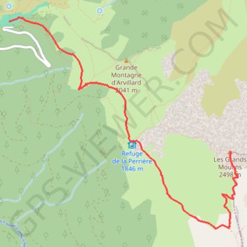Itinéraire Les grands moulins, distance, dénivelé, altitude, carte, profil, trace GPS