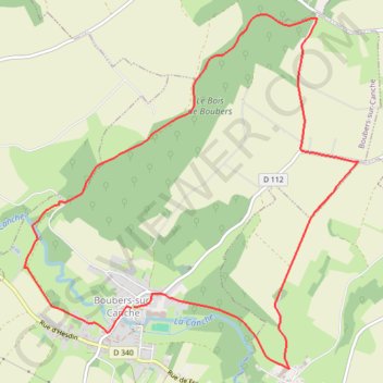 Itinéraire Circuit de la Fontaine - Boubers sur Canche, distance, dénivelé, altitude, carte, profil, trace GPS