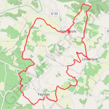 Itinéraire Fayssac - Cestayrols, distance, dénivelé, altitude, carte, profil, trace GPS