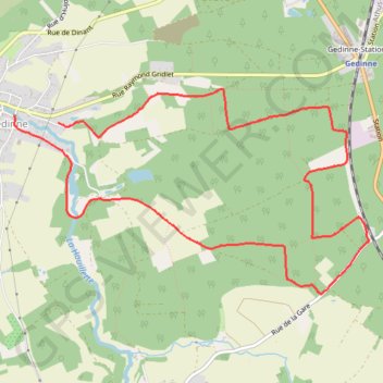Itinéraire Boucle depuis Gedinne, distance, dénivelé, altitude, carte, profil, trace GPS