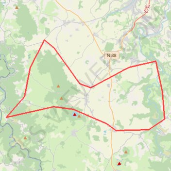 Itinéraire alleyras est 82km 1679m, distance, dénivelé, altitude, carte, profil, trace GPS