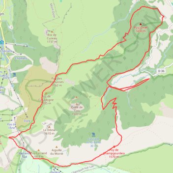 Itinéraire Murol - Vallée de Chaudefour et Sancy, distance, dénivelé, altitude, carte, profil, trace GPS