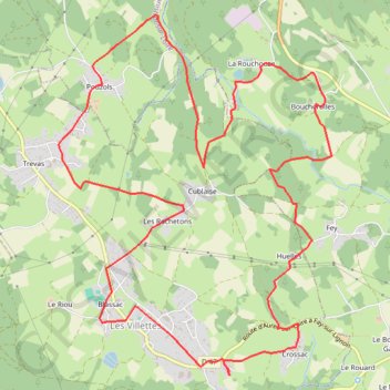 Itinéraire Balade aux alentours des Villettes, distance, dénivelé, altitude, carte, profil, trace GPS