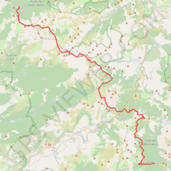 Itinéraire GR20 - Vergio - Verde, distance, dénivelé, altitude, carte, profil, trace GPS
