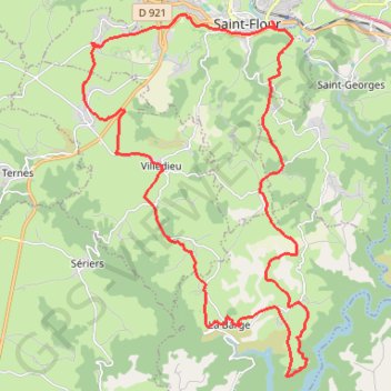 Itinéraire Le château d'Alleuze, distance, dénivelé, altitude, carte, profil, trace GPS