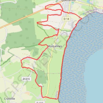 Itinéraire Morsaline, distance, dénivelé, altitude, carte, profil, trace GPS