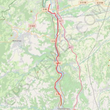 Itinéraire 26 ? - tournon 35, distance, dénivelé, altitude, carte, profil, trace GPS