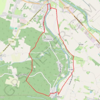 Itinéraire Gélise, frontière des sables - Pays d'Albret, distance, dénivelé, altitude, carte, profil, trace GPS