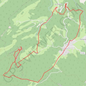 Itinéraire mont FIER, distance, dénivelé, altitude, carte, profil, trace GPS