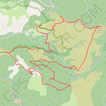 Itinéraire 20240220 Signal du Bougès (reconnaissance), distance, dénivelé, altitude, carte, profil, trace GPS