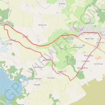 Itinéraire Circuit du patrimoine - Commana, distance, dénivelé, altitude, carte, profil, trace GPS