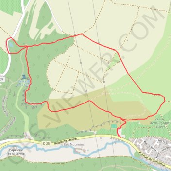 Itinéraire Cascade de la Serrée, distance, dénivelé, altitude, carte, profil, trace GPS