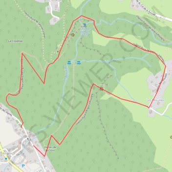 Itinéraire Angon cascade, distance, dénivelé, altitude, carte, profil, trace GPS