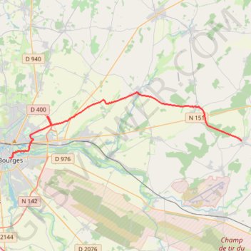 Itinéraire 16 Bourges-Villabon: 27.90 km, distance, dénivelé, altitude, carte, profil, trace GPS