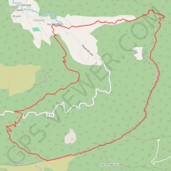 Itinéraire Tour du cirque de Valbelle, distance, dénivelé, altitude, carte, profil, trace GPS